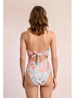 Bañador con estampado y abertura