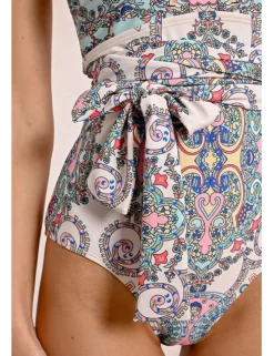 Bañador con estampado y lazada