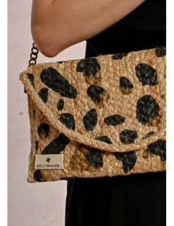 Bandolera de rafia estampado animal