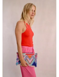 Bandolera multicolor con flecos
