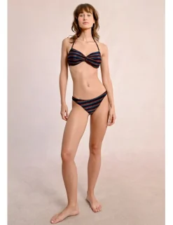 Bas de maillot de bain irisé et rayé