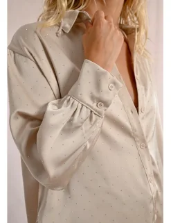 Blazer con cuello solapa y lentejuelas