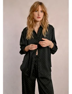 Blazer con cuello solapa y lentejuelas