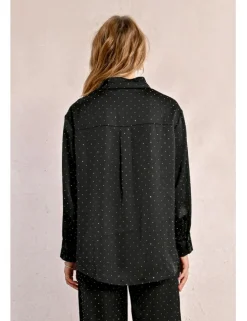 Blazer con cuello solapa y lentejuelas
