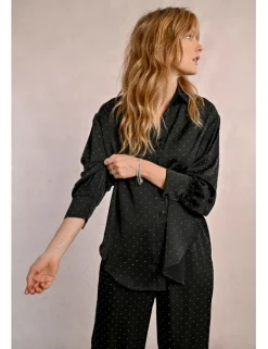 Blazer con cuello solapa y lentejuelas