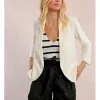 Blazer de manga 3/4 cuello y solapa