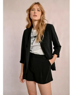 Blazer de manga 3/4 cuello y solapa
