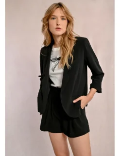 Blazer de manga 3/4 cuello y solapa