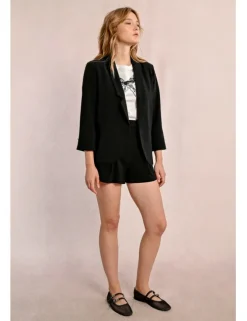 Blazer de manga 3/4 cuello y solapa