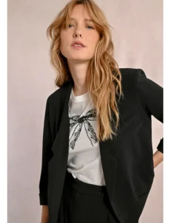 Blazer de manga 3/4 cuello y solapa