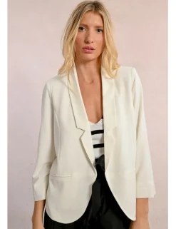 Blazer de manga 3/4 cuello y solapa