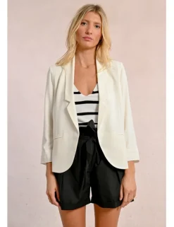 Blazer de manga 3/4 cuello y solapa