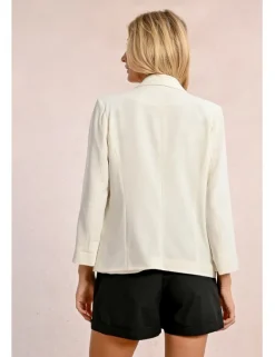 Blazer de manga 3/4 cuello y solapa