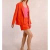 Blazer de manga larga con cuello y solapa