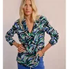 Blazer de manga larga con estampado
