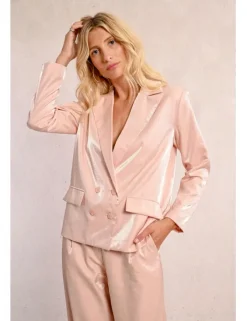 Blazer de manga larga con cuello y solapa