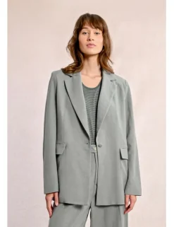 Blazer de manga larga con cuello y solapa