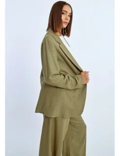 Blazer de manga larga con cuello y solapa