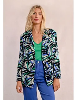 Blazer de manga larga con estampado