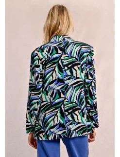 Blazer de manga larga con estampado