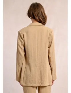 Blazer de manga larga con cuello y solapa
