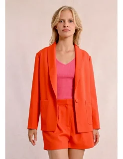 Blazer de manga larga con cuello y solapa