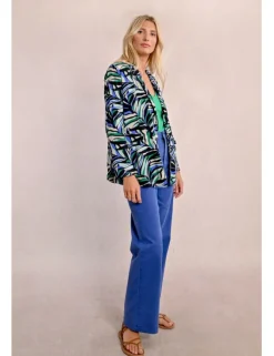 Blazer de manga larga con estampado