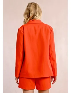 Blazer de manga larga con cuello y solapa