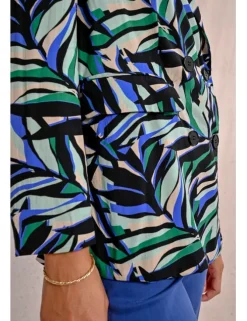 Blazer de manga larga con estampado