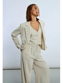 Blazer de manga larga con cuello y solapa