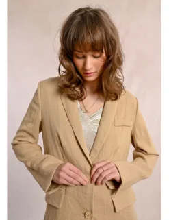 Blazer de manga larga con cuello y solapa