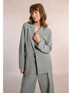 Blazer de manga larga con cuello y solapa