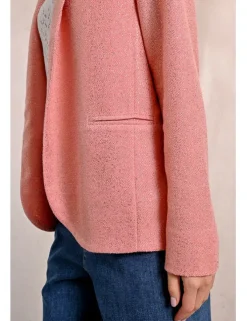 Blazer de manga larga en tejido brillante