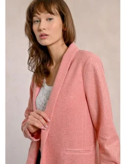 Blazer de manga larga en tejido brillante