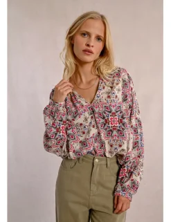 Blusa de manga larga con estampado