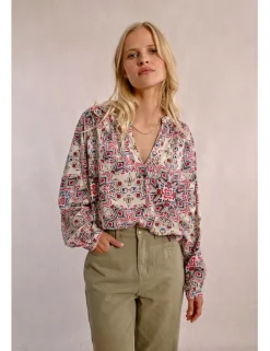 Blusa de manga larga con estampado