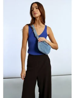 Bolso - Riñonera vaquero detalle corazones