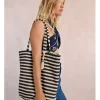 Bolso shopper con estampado rayas