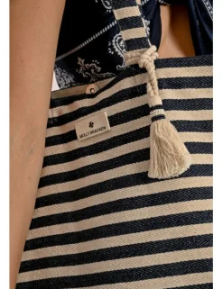 Bolso shopper con estampado rayas
