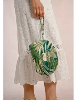 Bolso-neceser de mano estampado tropical