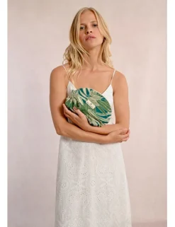Bolso-neceser de mano estampado tropical