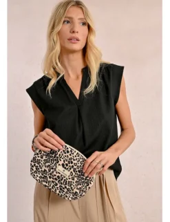 Bolso-neceser de mano estampado animal