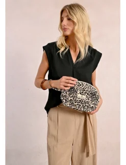 Bolso-neceser de mano estampado animal