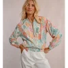 Bomber de manga larga con estampado