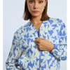 Bomber de manga larga estampado floral