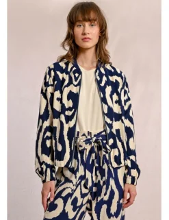 Bomber de manga larga estampado bicolor