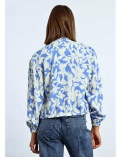 Bomber de manga larga estampado floral