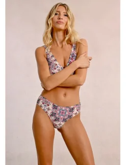 Braguita de bikini ancha con estampado