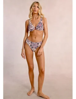 Braguita de bikini ancha con estampado