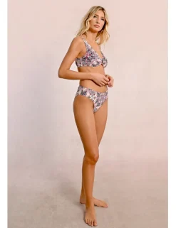 Braguita de bikini ancha con estampado
